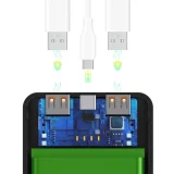 Wpower WPBBK-2 10000mAh Power Bank USB-A USB-C - Čierna 5