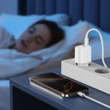 NCA30 USB-A USB-C PD QC 30 W-os fali töltő 1 m-es USB-C kábellel – fehér 11