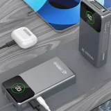 K31 Pro 20000mAh Power Bank s uvlačivim 45W USB-C kabelom - siva 4