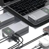 K31 Pro 20000mAh Power Bank s uvlačivim 45W USB-C kabelom - siva 7