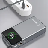 K31 Pro 20000mAh Power Bank s uvlačivim 45W USB-C kabelom - siva 9