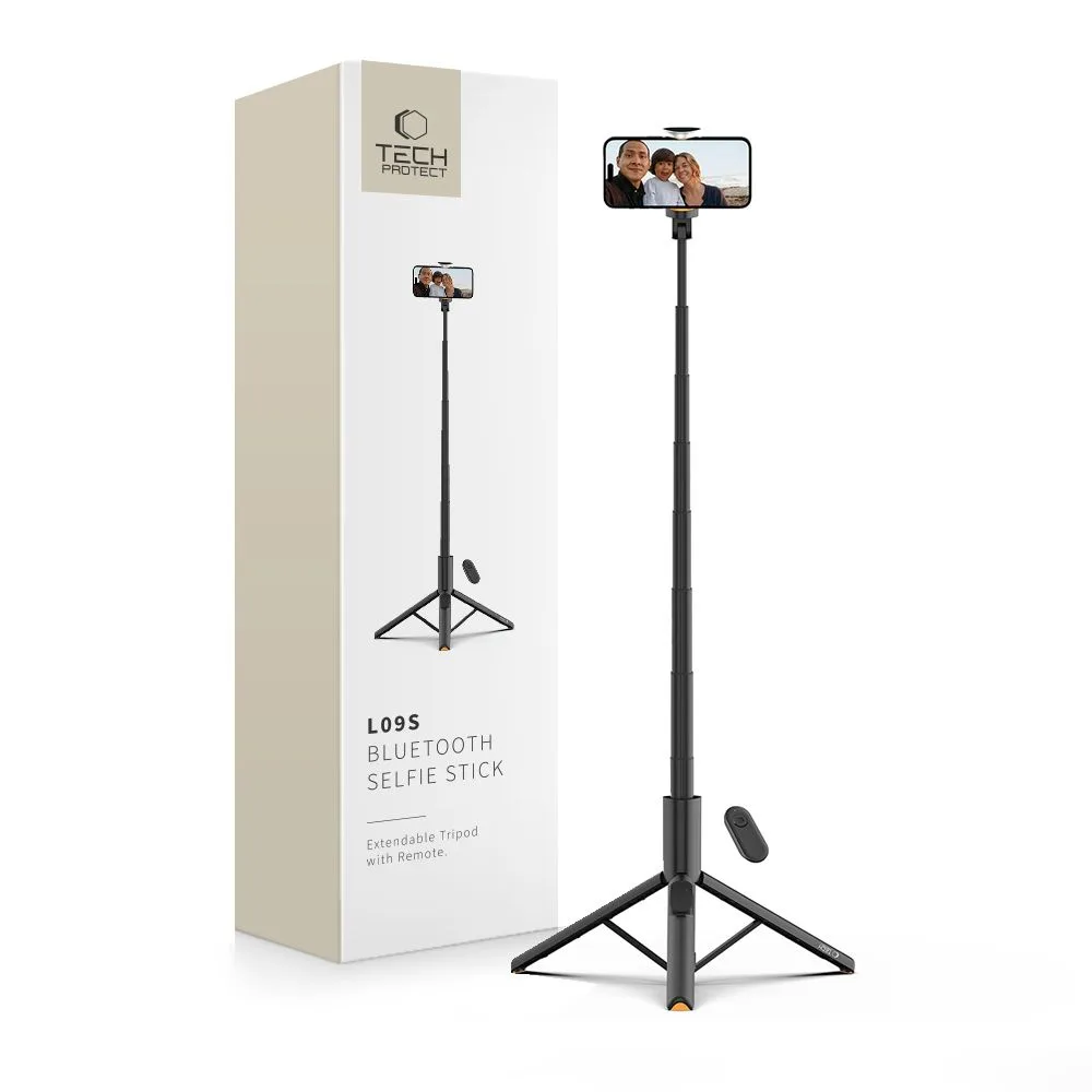 Selfie tyč, fototyč, statív, skladací s diaľkovým ovládaním cez Bluetooth, 146 cm