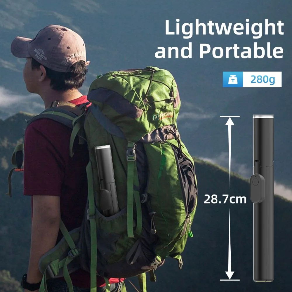 Selfie tyč, fototyč, statív, skladací s diaľkovým ovládaním cez Bluetooth, 146 cm 8
