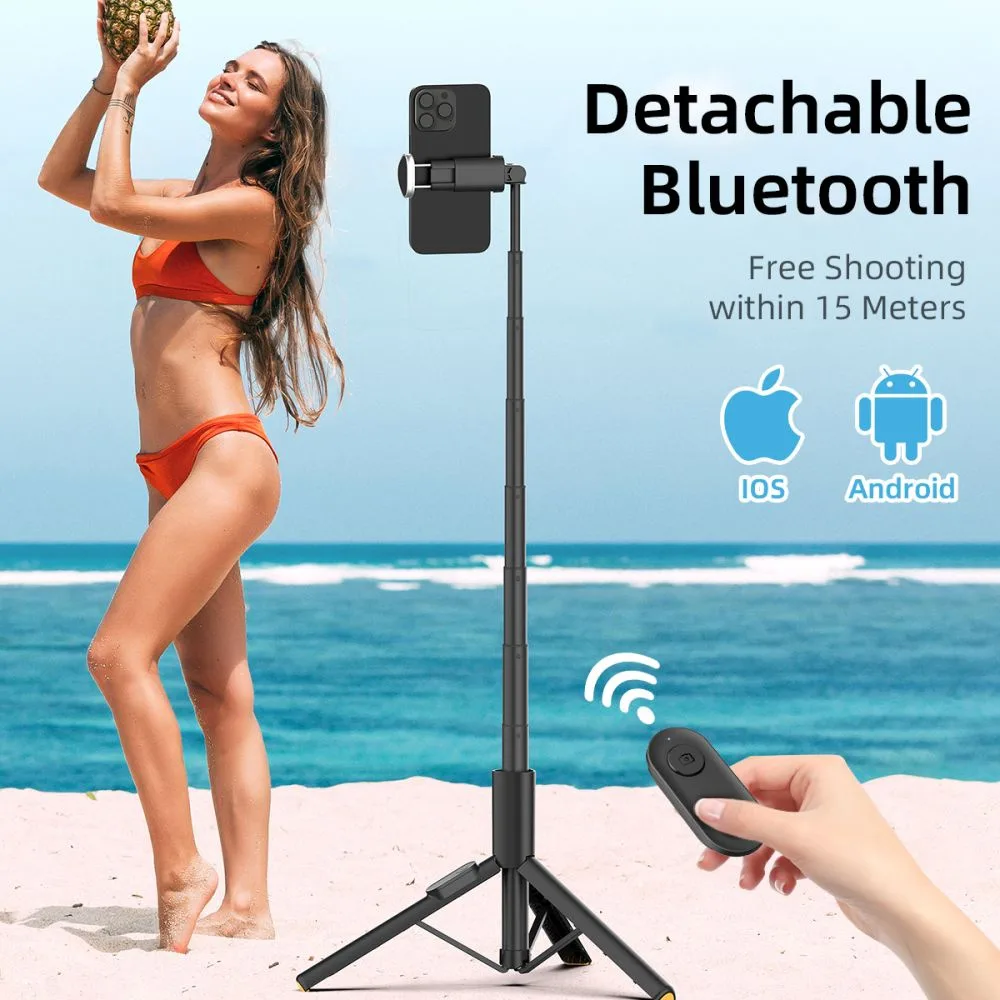 Selfie tyč, fototyč, statív, skladací s diaľkovým ovládaním cez Bluetooth, 146 cm 9