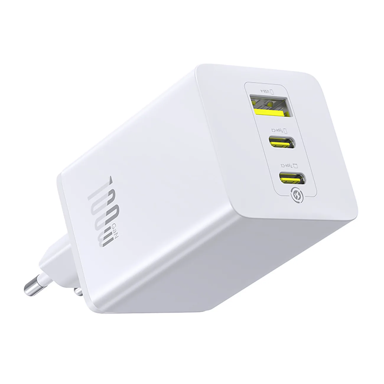 EnerFill FE11 2x USB-C USB-A 100 W nabíjačka do zásuvky – biela 2