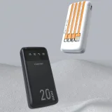 K6Pro+ 20000mAh Power Bank s ugrađenim USB-C, microUSB i iPhone Lightning kabelima - crna 3