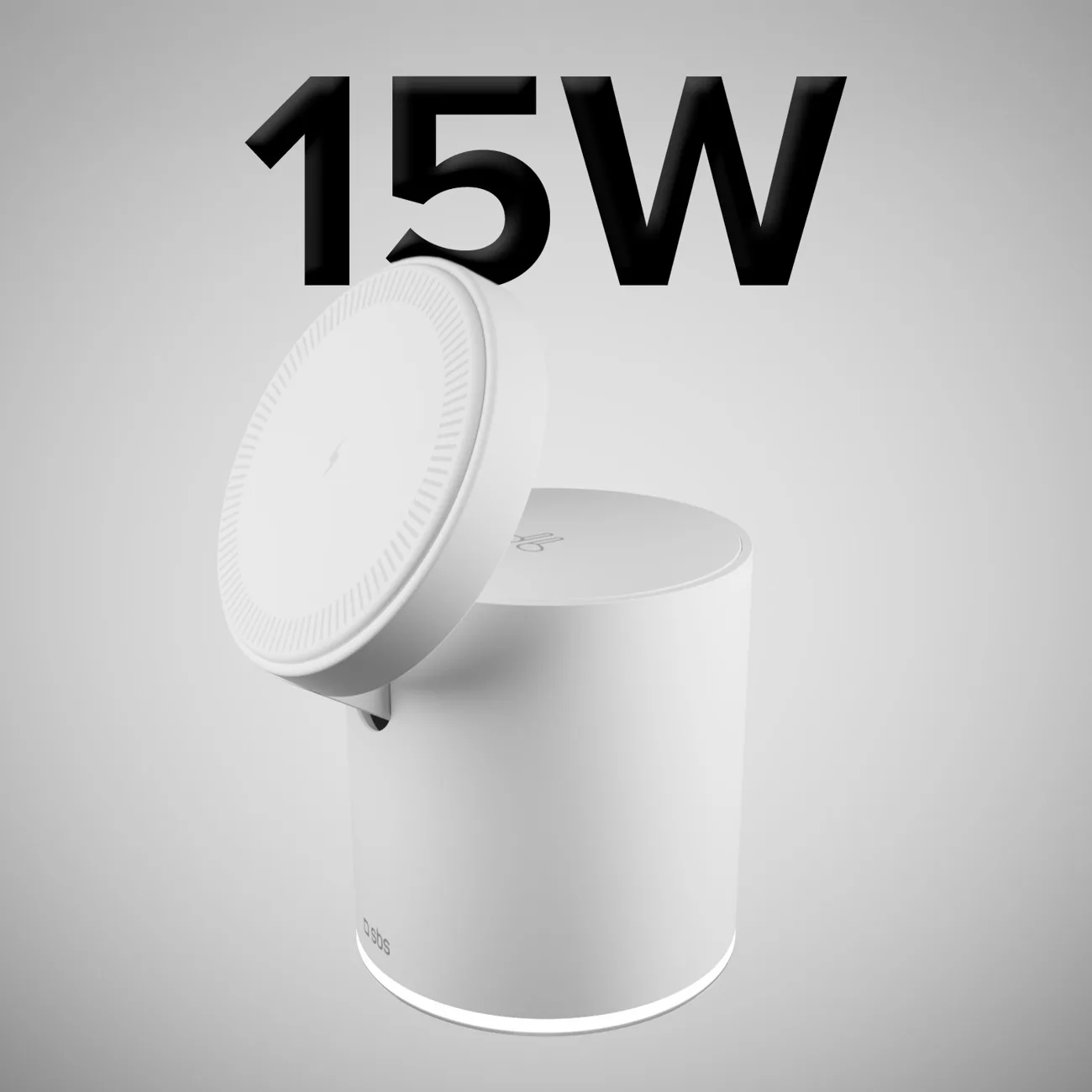 Bezdrôtová magnetická nabíjacie stanica 2 v 1 pre smartfóny a slúchadlá – biela 4