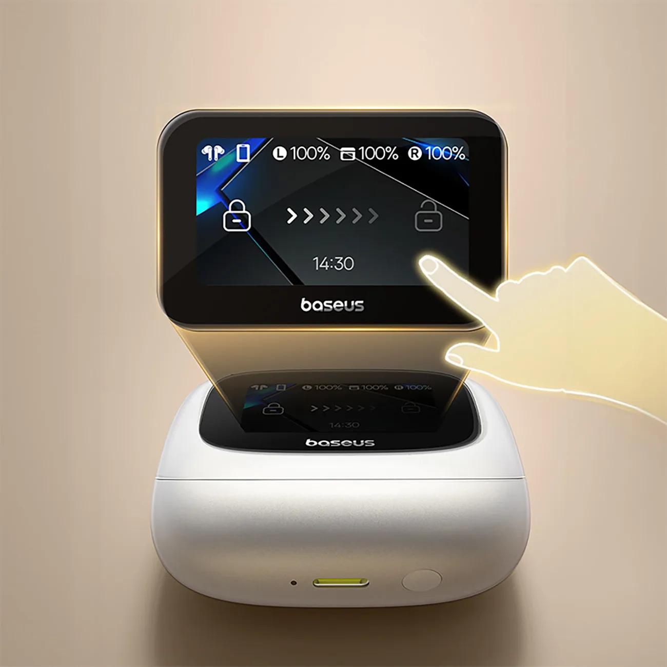 Bowie M2s Ultra TWS wireless earbuds with display - white 10