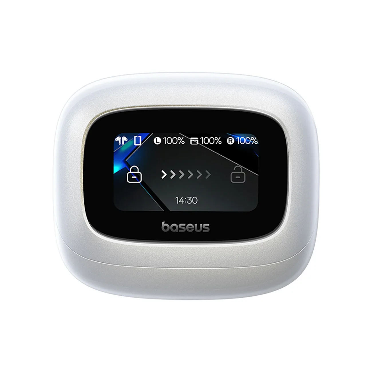 Bowie M2s Ultra TWS wireless earbuds with display - white 3