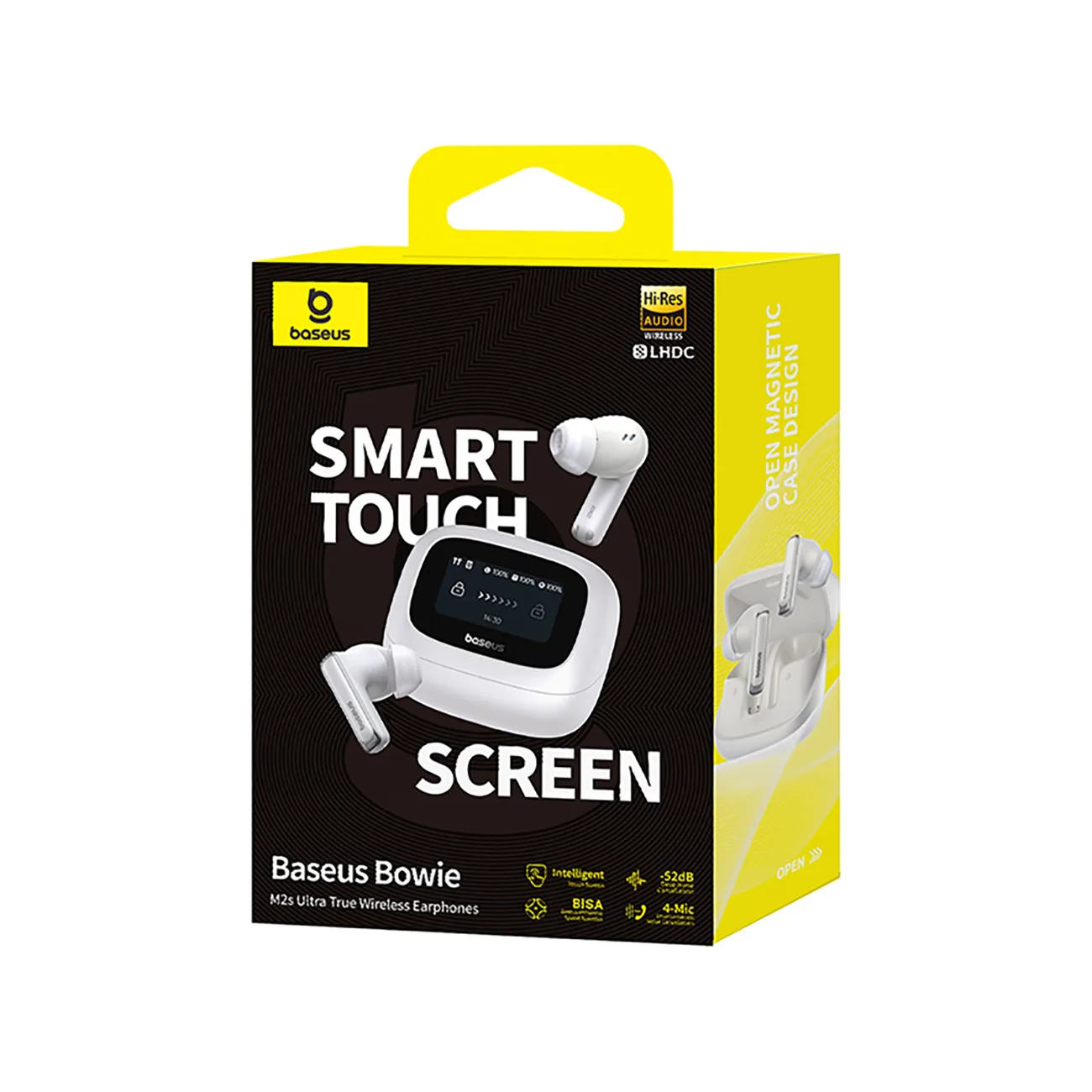 Bowie M2s Ultra TWS wireless earbuds with display - white 7