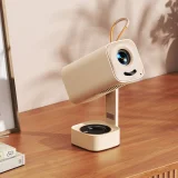 Prenosný skladací multimediálny projektor s WiFi a Bluetooth, Full HD 1080p – béžový 10