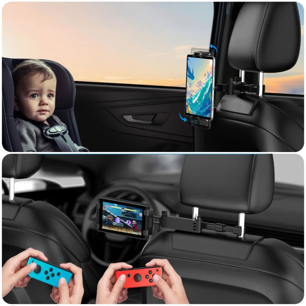 V1 Telescopic Car Headrest Mount for Smartphones - Black 8