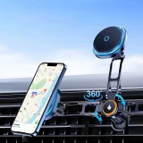 Držač za automobil s Qi MagSafe 15W bežičnim punjačem i ventilatorom za ventilaciju - crni 5