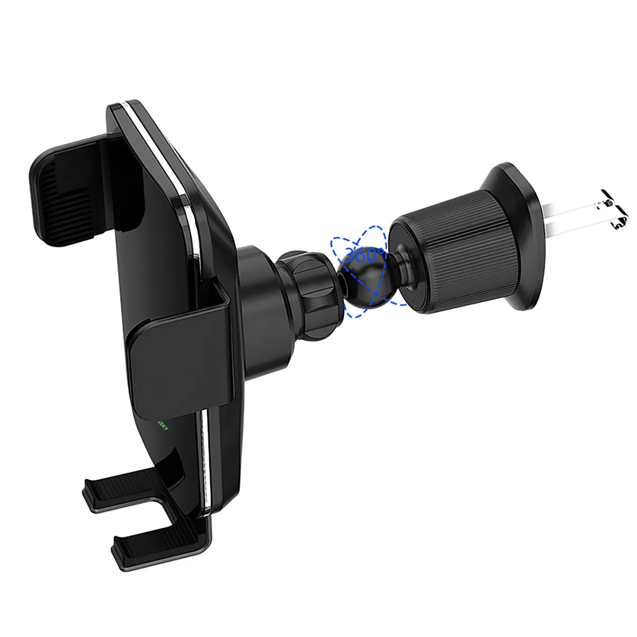 Klemmenhalterung für das Armaturenbrett mit 15-W-Wireless-Ladegerät – schwarz 4