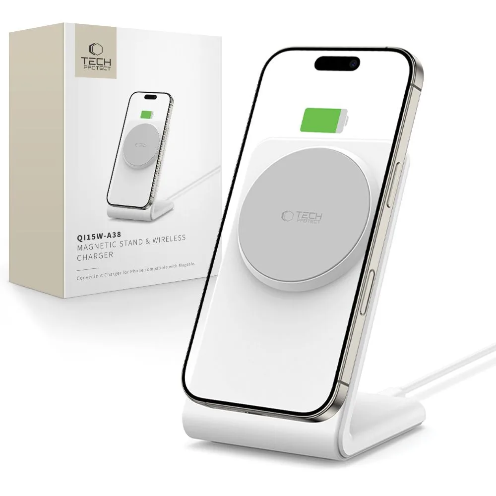 QI15W-A38 MagSafe vezeték nélküli asztali töltő okostelefonokhoz – Fehér