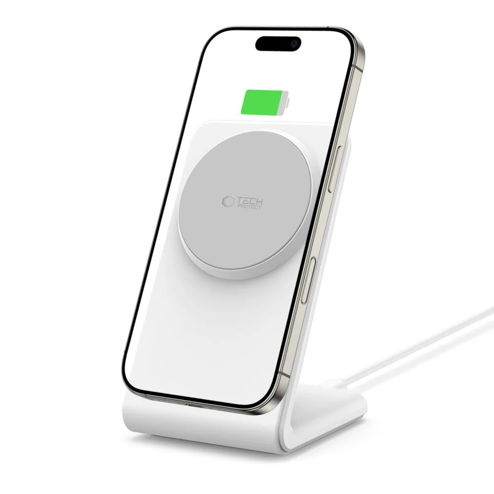 QI15W-A38 MagSafe Wireless Desktop Charger for Smartphones - White 2