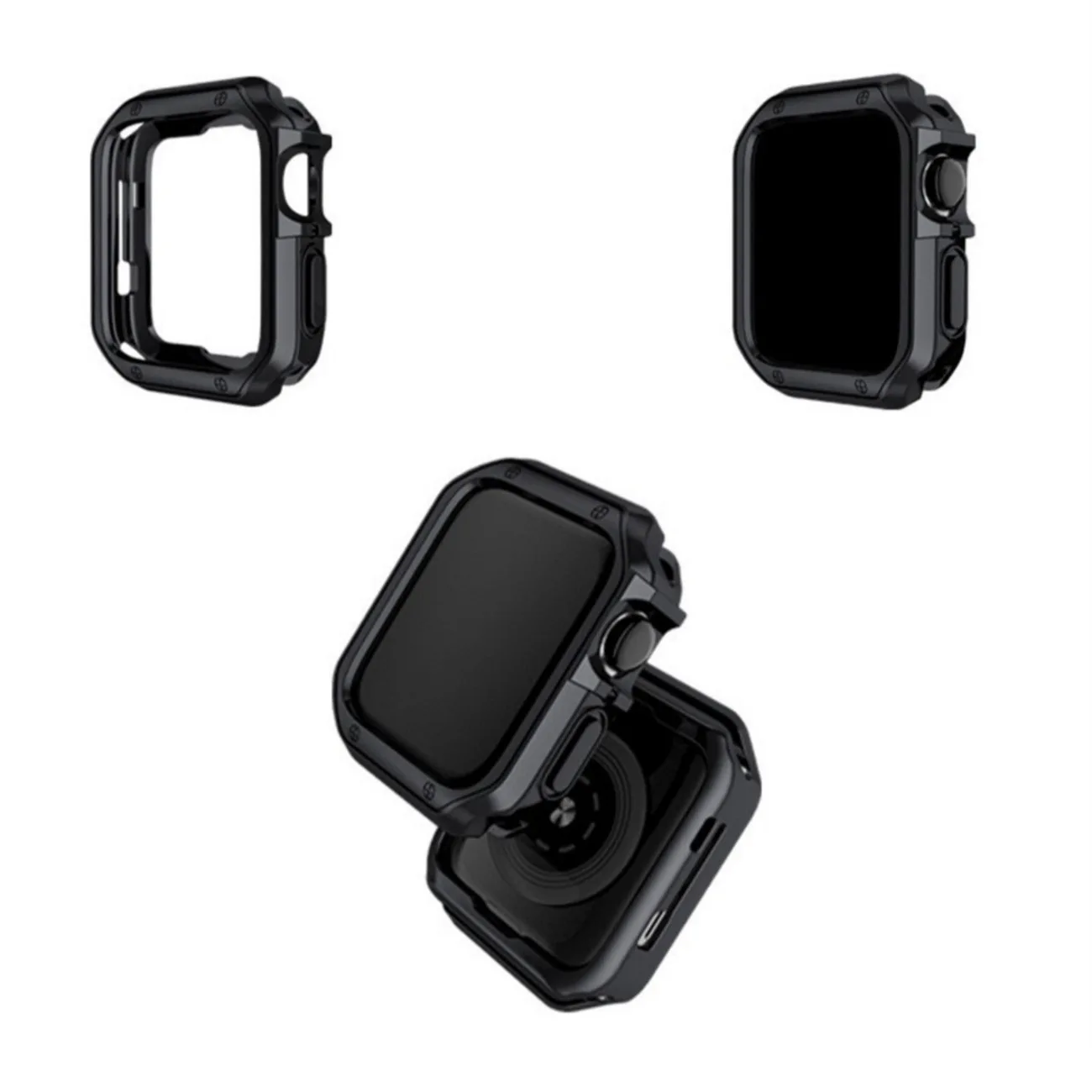 Apple Watch Series 7/8/9 45 mm Soft Strong óraház – fekete 3