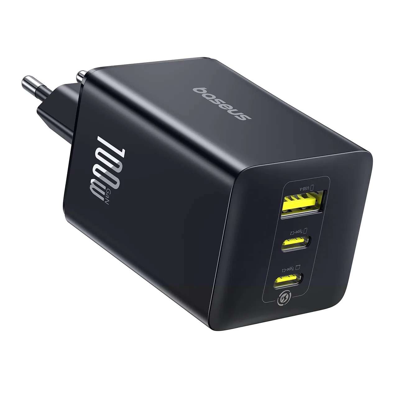 EnerFill FE11 100 W-os USB-A–USB-C fali töltő – fekete