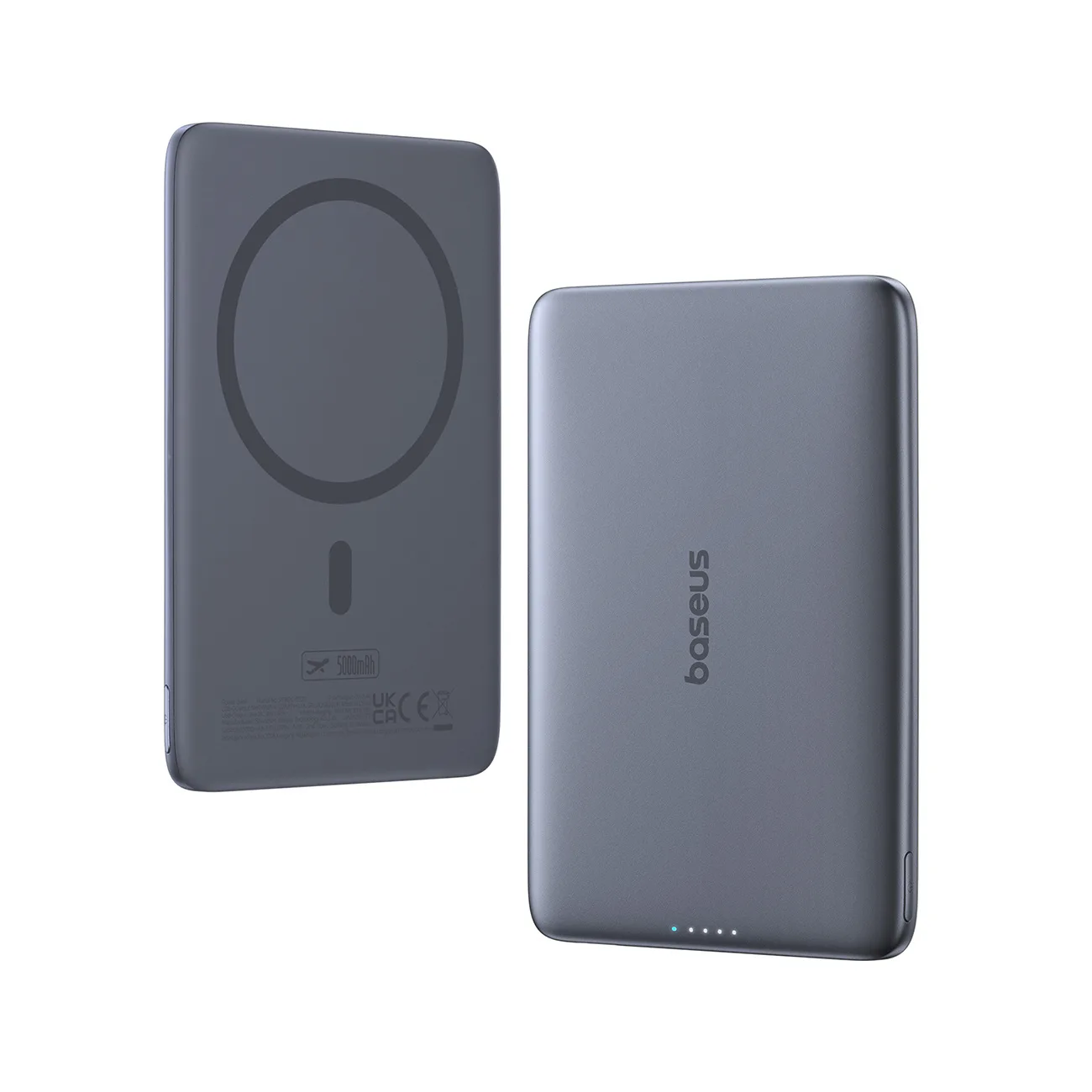 Ultravékony 5000 mAh-s, 20 W-os MagSafe power bank 60 W-os, 30 cm-es USB-C kábellel – szürke 2