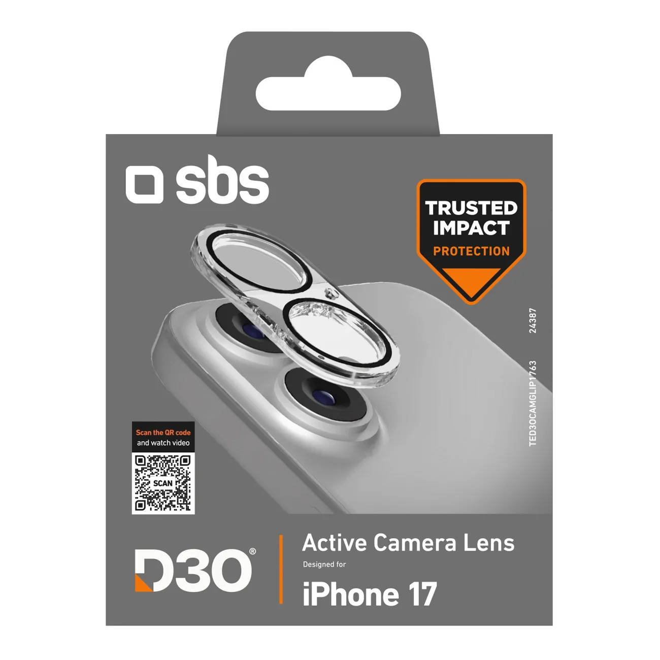Sticlă de protecție pentru lentila iPhone 17 cu tehnologia D3O Camera Glass 2