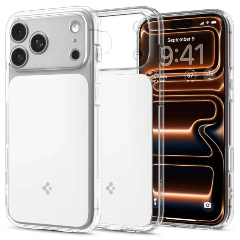 iPhone 17 Pro Max Ultra Hybrid T MagSafe tok – Átlátszó fehér
