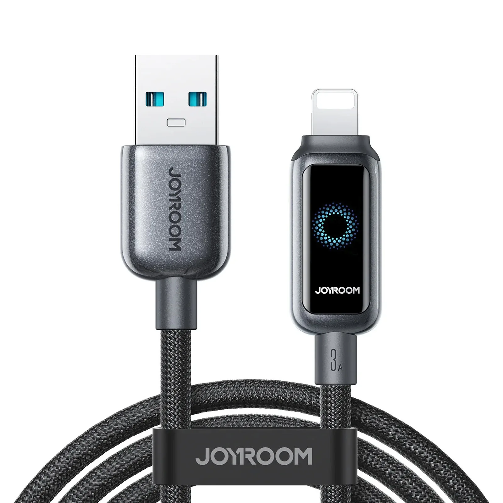 Kábel USB-A na iPhone Lightning, 3 A, 1,2 m, čierny Kábel USB-A na iPhone Lightning, 3 A, 1,2 m, čierny