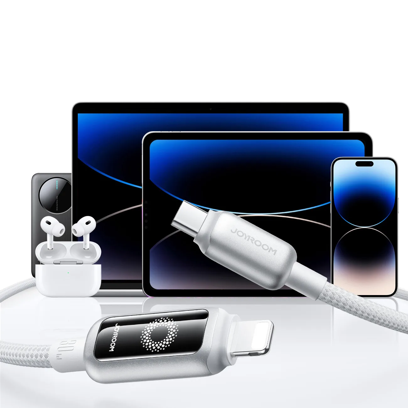 USB-C – iPhone Lightning kábel, 30 W, 1,2 m – fehér 10