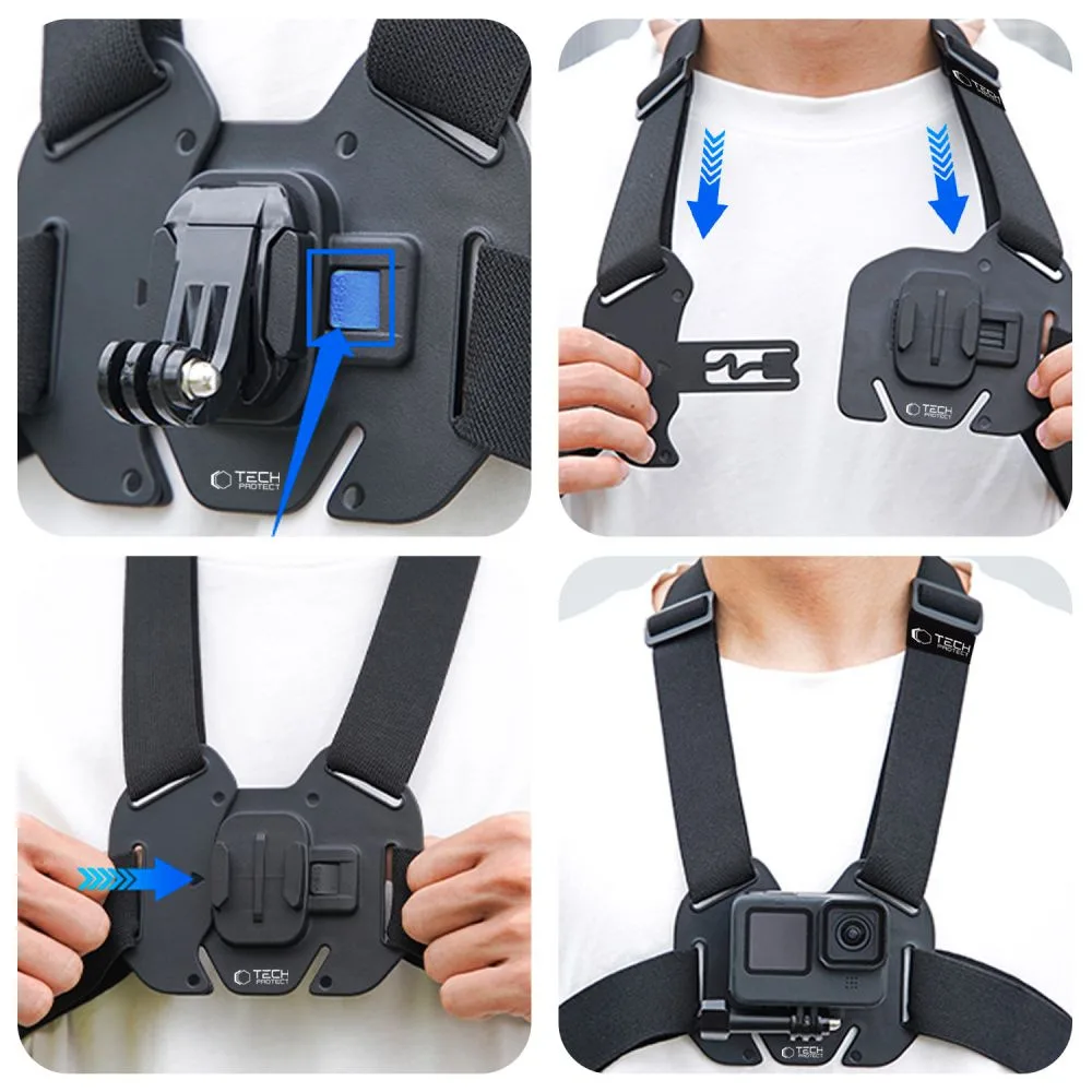 GoPro DJI Brustgurt für Action-Kamera – Schwarz 4