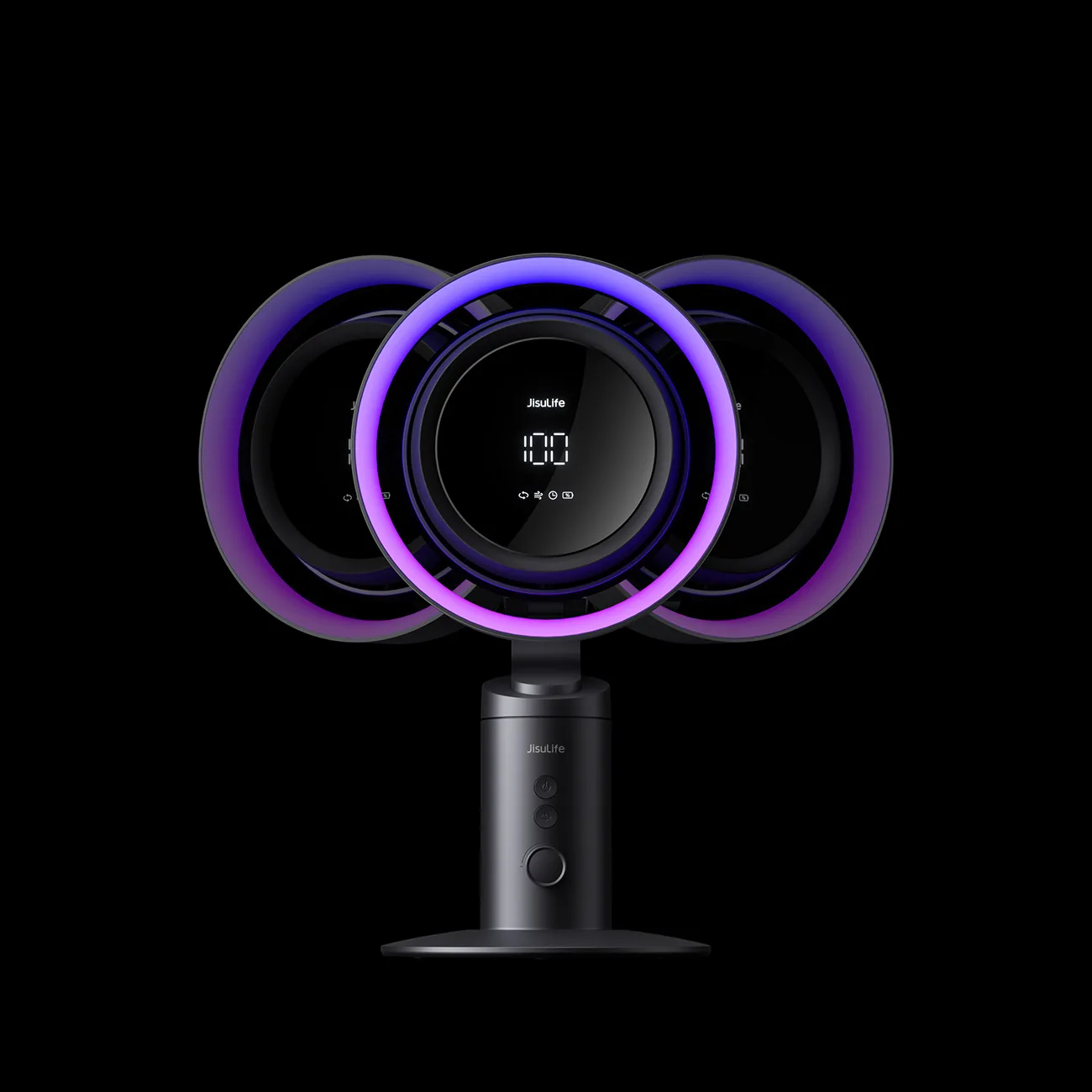10000mAh Table Fan Pro3 Desk Turbine Fan with Filter - Dark Gray 11