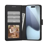 Összecsukható pénztárca tok kártyatartókkal iPhone 17-hez MagSafe Wallet - matt fekete 2