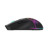 Mysz bezprzewodowa gamingowa optyczna z akumulatorem oświetleniem RGB 3200 DPI - czarna 3