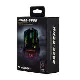 Mysz bezprzewodowa gamingowa optyczna z akumulatorem oświetleniem RGB 3200 DPI - czarna 5