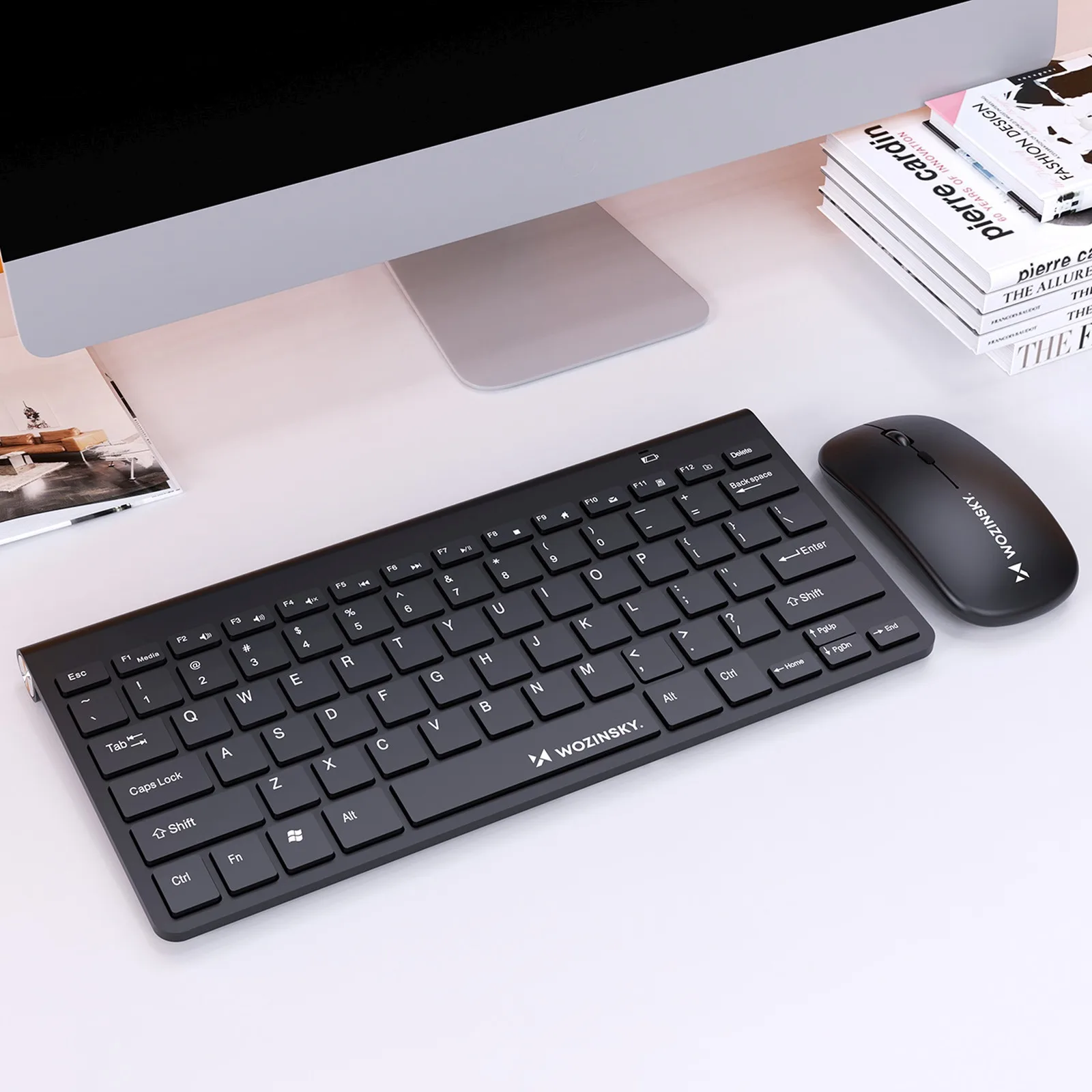 Set tastatură și mouse fără fir de 2,4 GHz - Negru 8