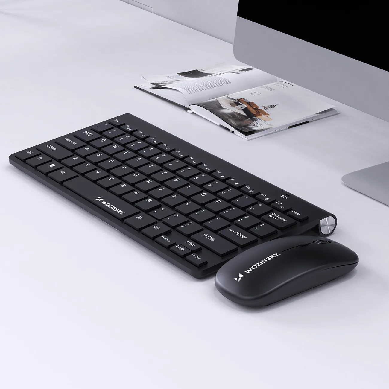 Set tastatură și mouse fără fir de 2,4 GHz - Negru 9