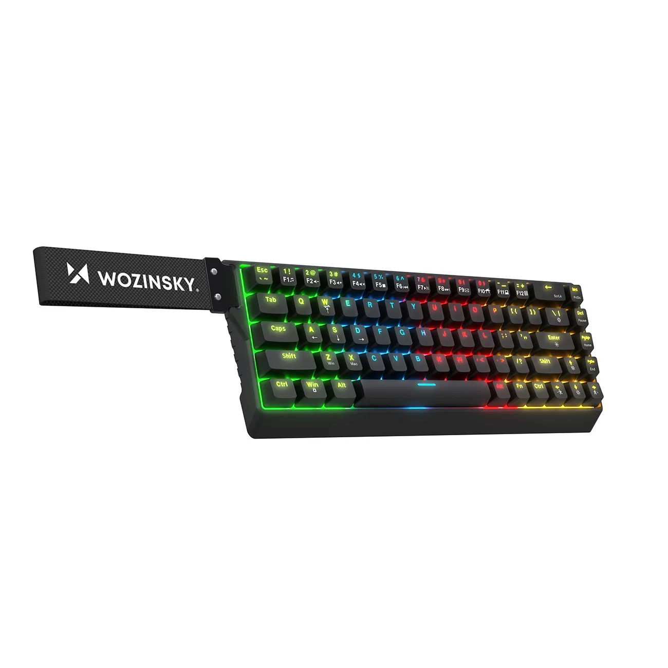 USB-A RGB háttérvilágítású mechanikus gamer billentyűzet – Fekete