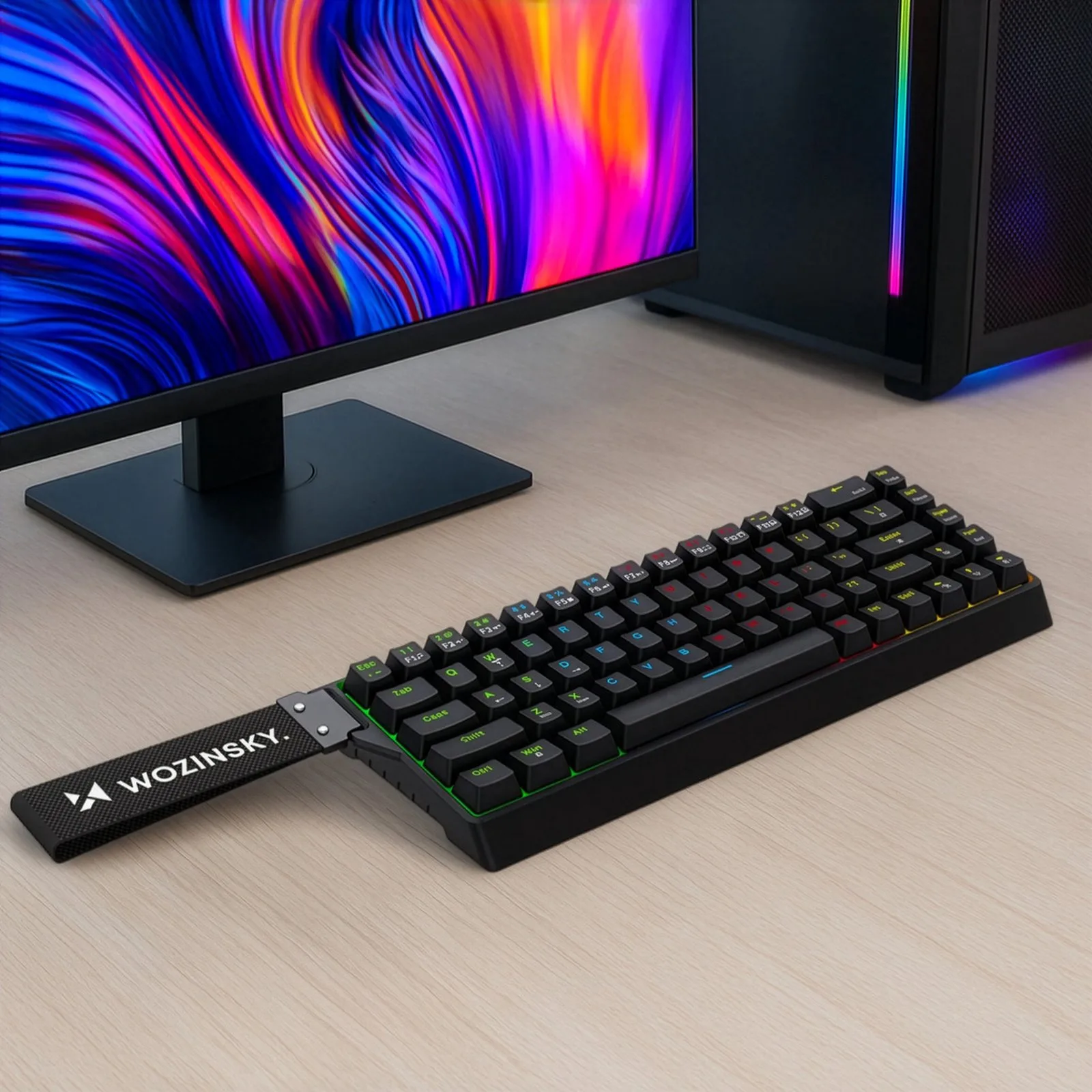 Tastatură mecanică de gaming cu iluminare RGB USB-A - Negru 10