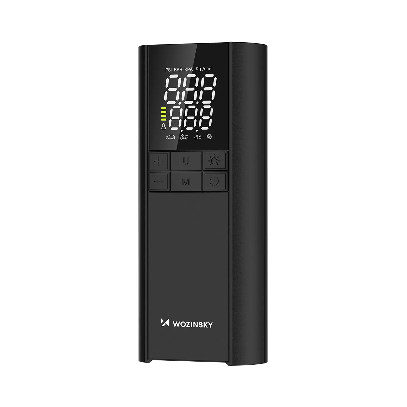 Kompresor pompka elektryczna powerbank latarka 150 PSI 8000mAh - czarny 2