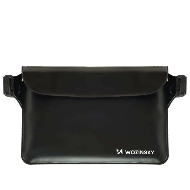 Vízálló PVC övtáska telefonhoz és dokumentumokhoz – fekete