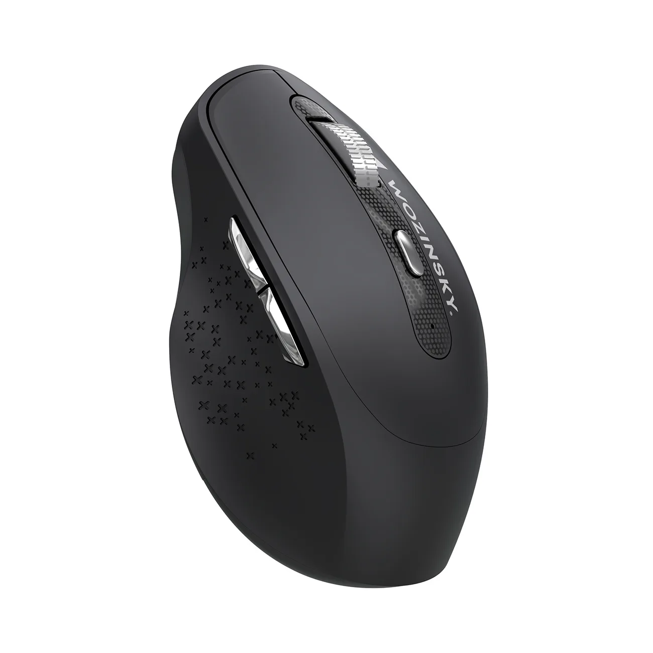 Ergonómikus vezeték nélküli egér, 6 gomb, Bluetooth, 1600 DPI – fekete