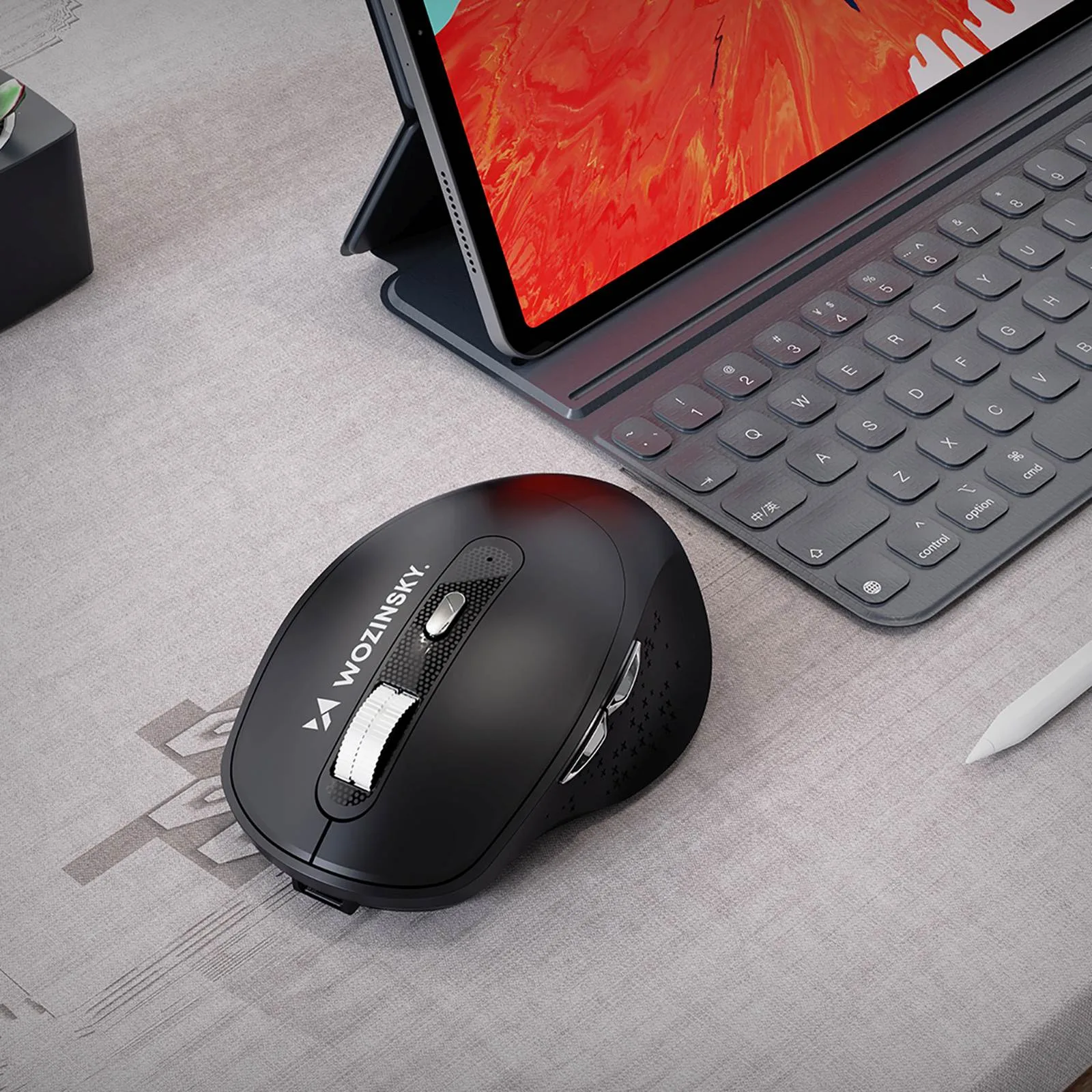 Mouse wireless ergonomic, 6 butoane, Bluetooth, 1600 DPI - negru 7