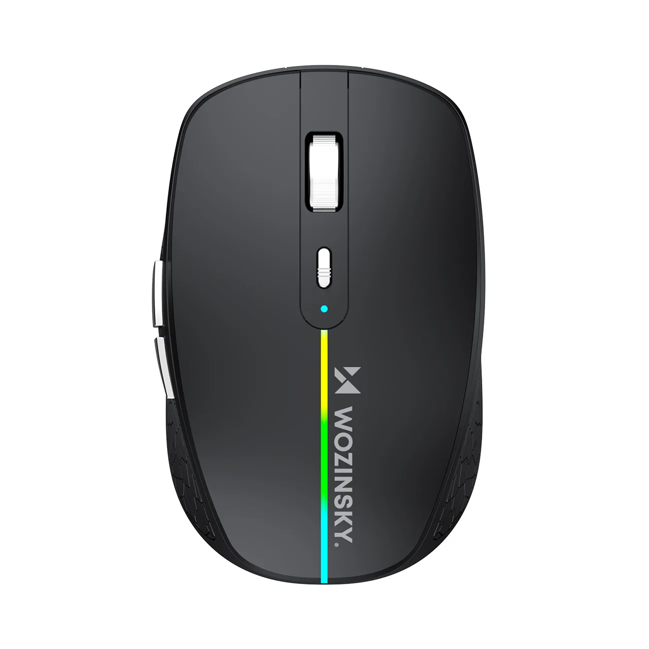 Mouse wireless cu iluminare din spate, 6 butoane, Bluetooth, 1600 DPI, RGB - Negru 2