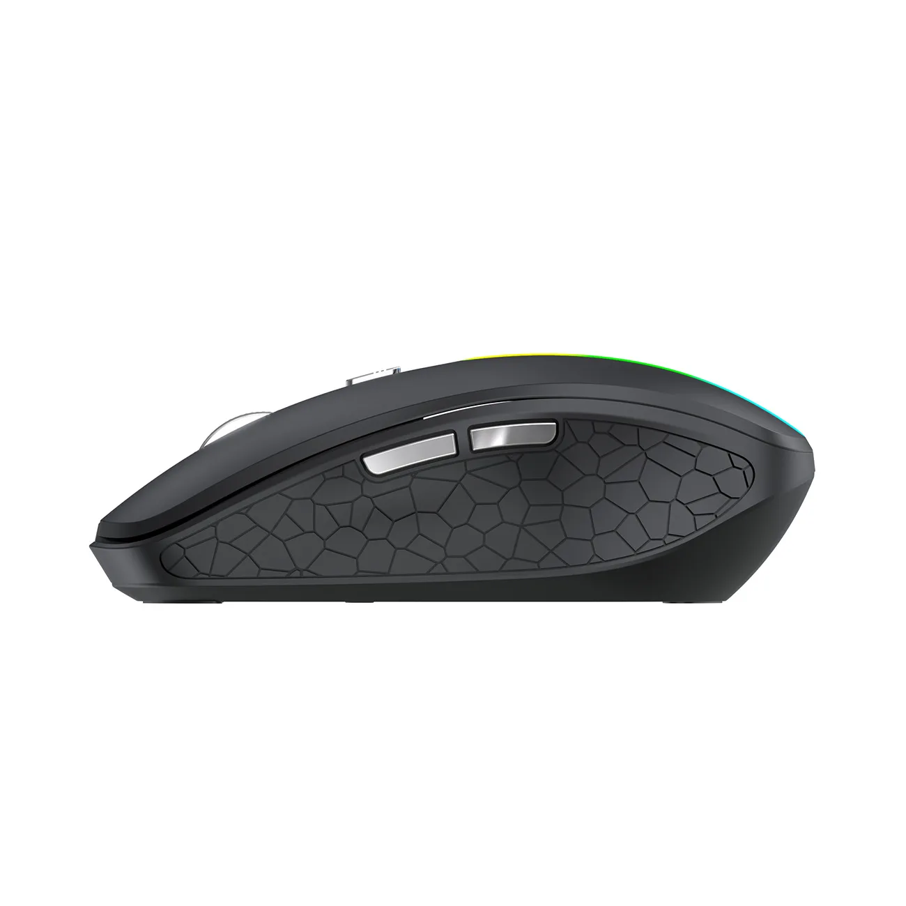 Mouse wireless cu iluminare din spate, 6 butoane, Bluetooth, 1600 DPI, RGB - Negru 3