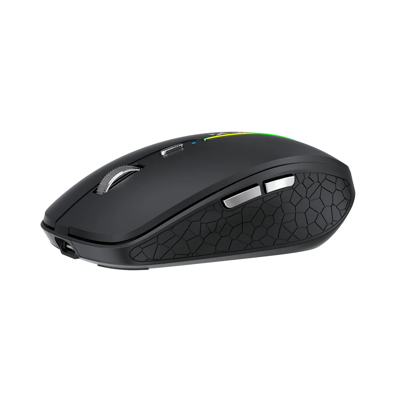 Mouse wireless cu iluminare din spate, 6 butoane, Bluetooth, 1600 DPI, RGB - Negru 4