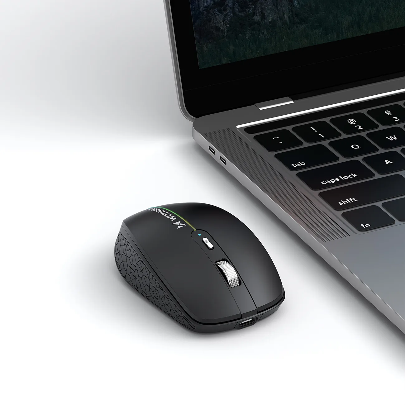 Mouse wireless cu iluminare din spate, 6 butoane, Bluetooth, 1600 DPI, RGB - Negru 6