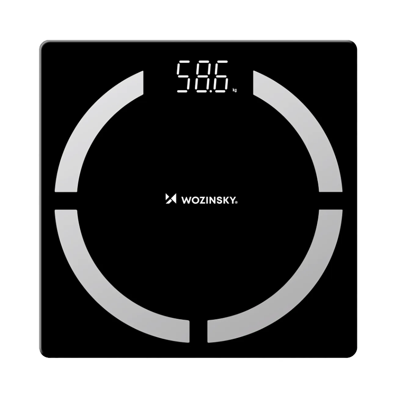 Intelligens Bluetooth-os mérleg, 180 kg - Fekete