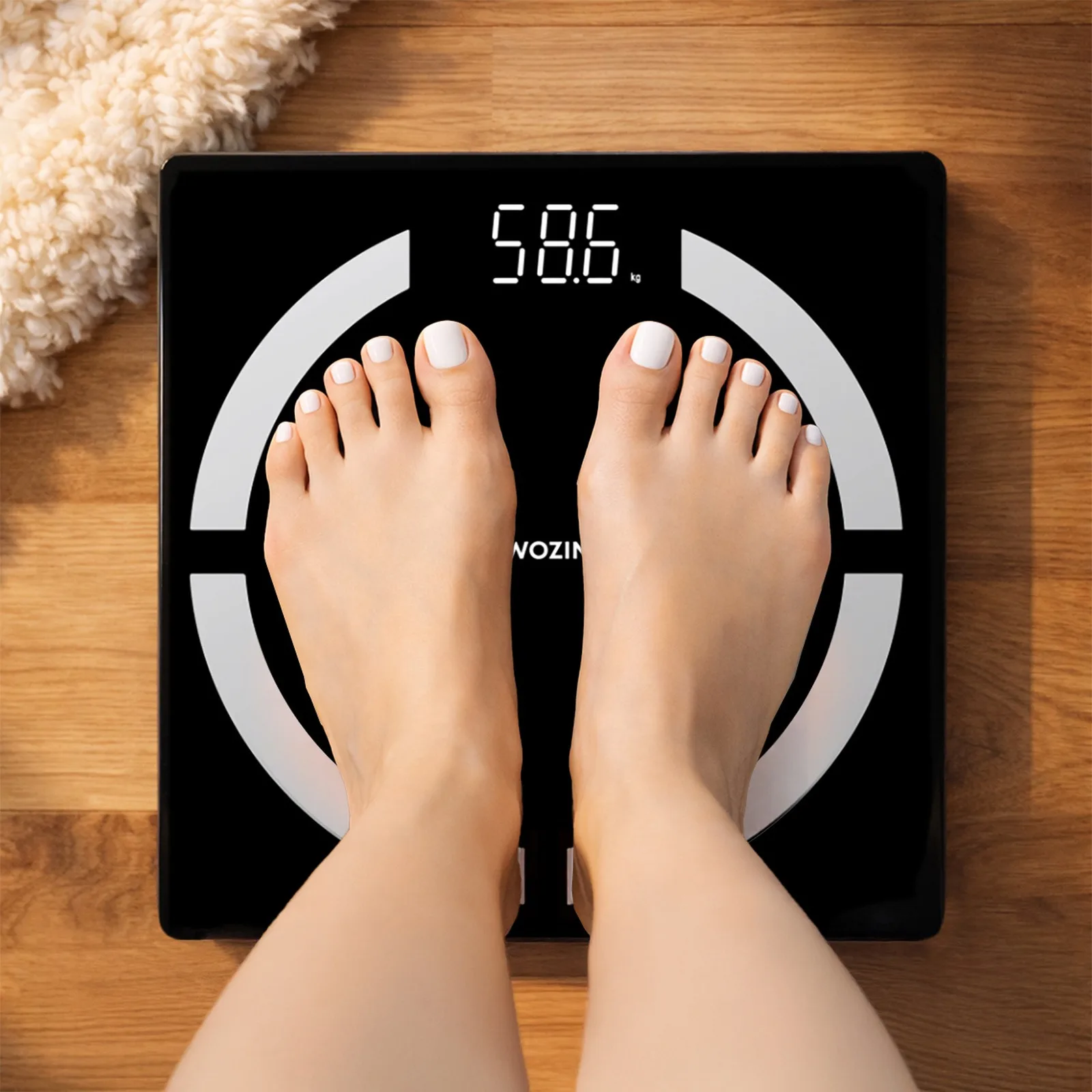 Intelligens Bluetooth-os mérleg, 180 kg - Fekete 5