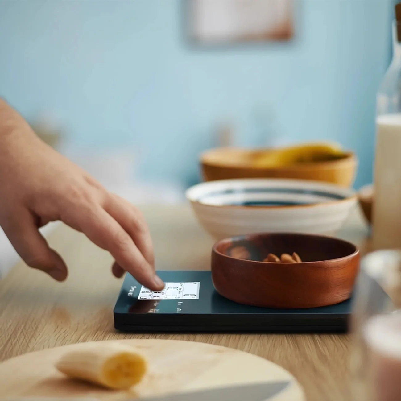 Intelligente Küchenwaage mit Display und Bluetooth-App, 10 kg – Schwarz 3