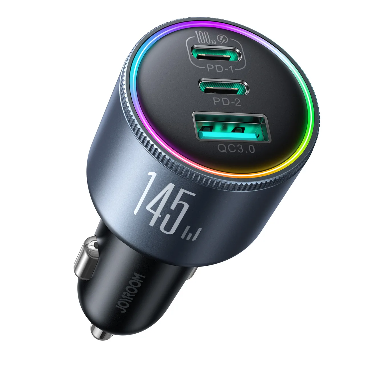 USB-A na USB-C automobilski punjač s kabelom, 145W - tamnosiva USB-A na USB-C automobilski punjač s kabelom, 145W - tamnosiva