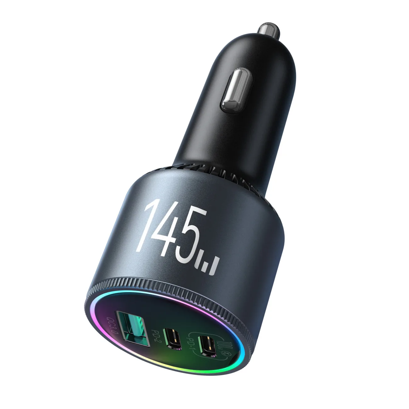 USB-A na USB-C automobilski punjač s kabelom, 145W - tamnosiva 3