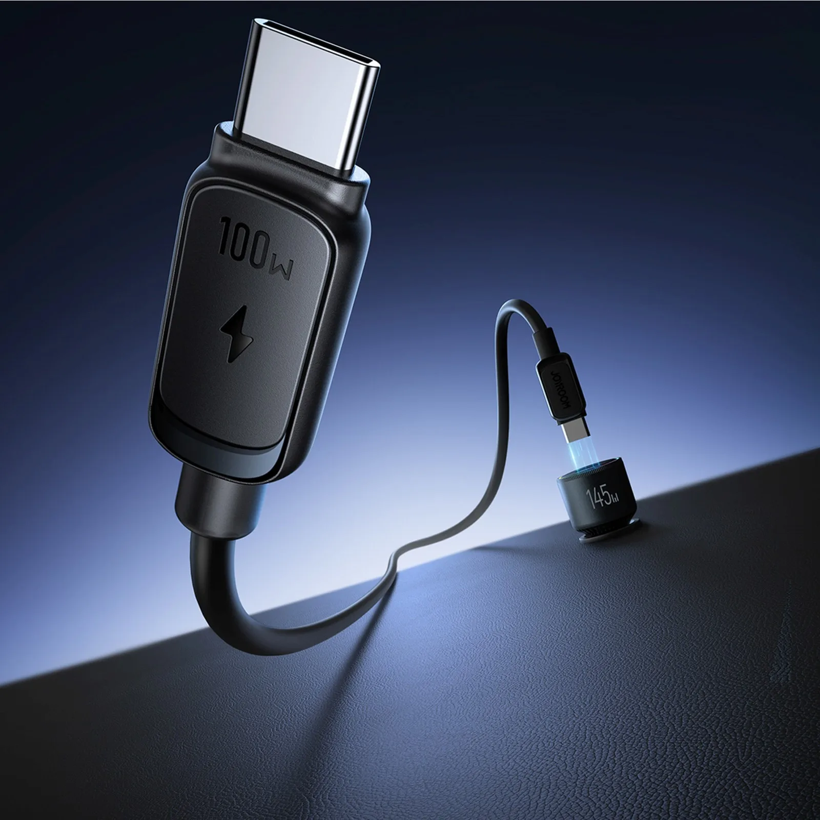 USB-A to USB-C Car Charger with Cable, 145W - Dark Gray 8